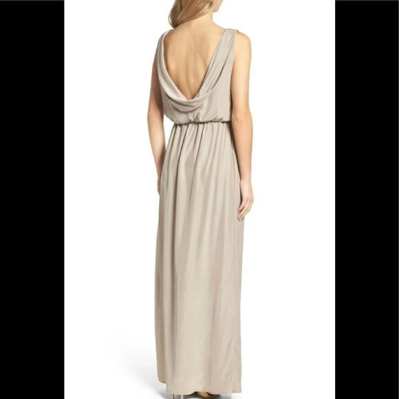 Natalie Deayala drape back silk column dress. NWT - Picture 3 of 12